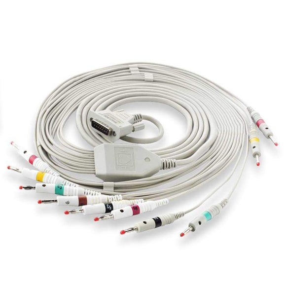 Imported ECG Patient Cable - 10 Lead compatible with Philips / GE / Schiller / BPL-TenTabs-Accessories_ECG Patient Cables,Hospital Equipment,Imported ECG Patient cable